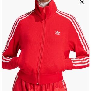 Adidas Red Knit Track Jacket